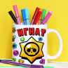 Кружка Brawl Stars с именем Игнат Фото № 1